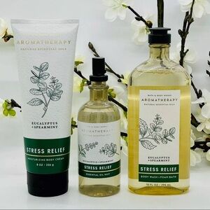 Bath and Body Works Stress Relief Eucalyptus + Spearmint Aromatherapy 3 pc. Set